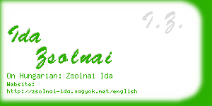 ida zsolnai business card